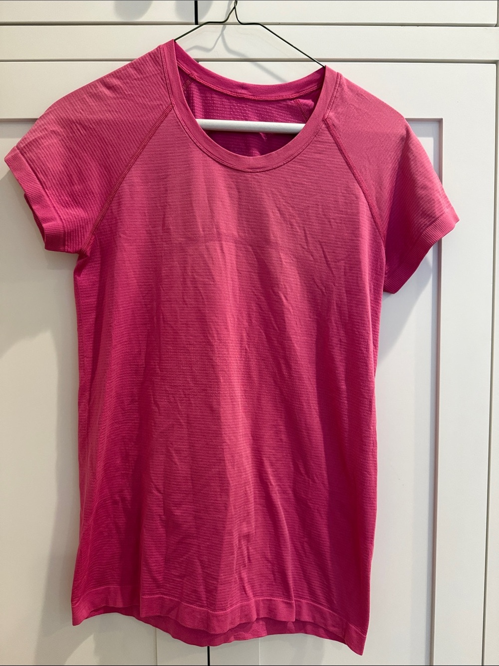 lululemon athletica Hot Pink Short Sleeve Scoop Neck Tee